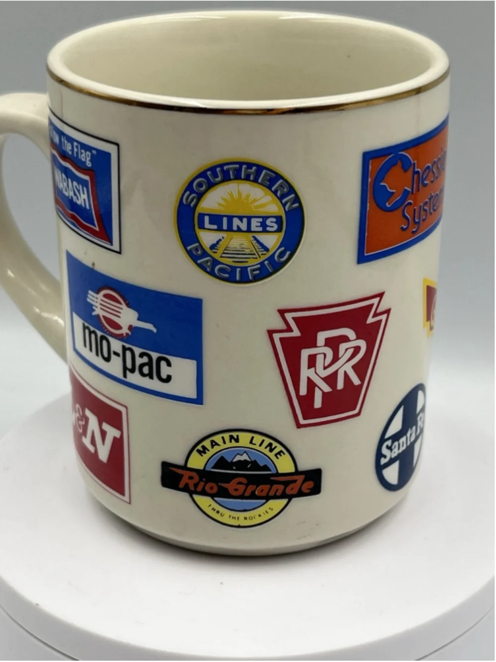 Railroad Train Logo Coffee Cup Mug With 15 Different Logos Union Pacific Amtrak